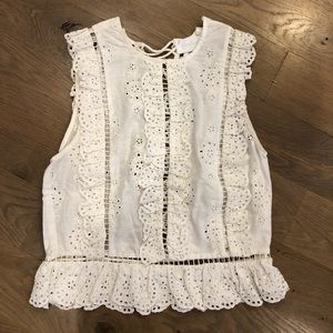 Zimmerman White Eyelet Sleeveless top (0)